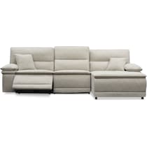 brookdale white sectional   