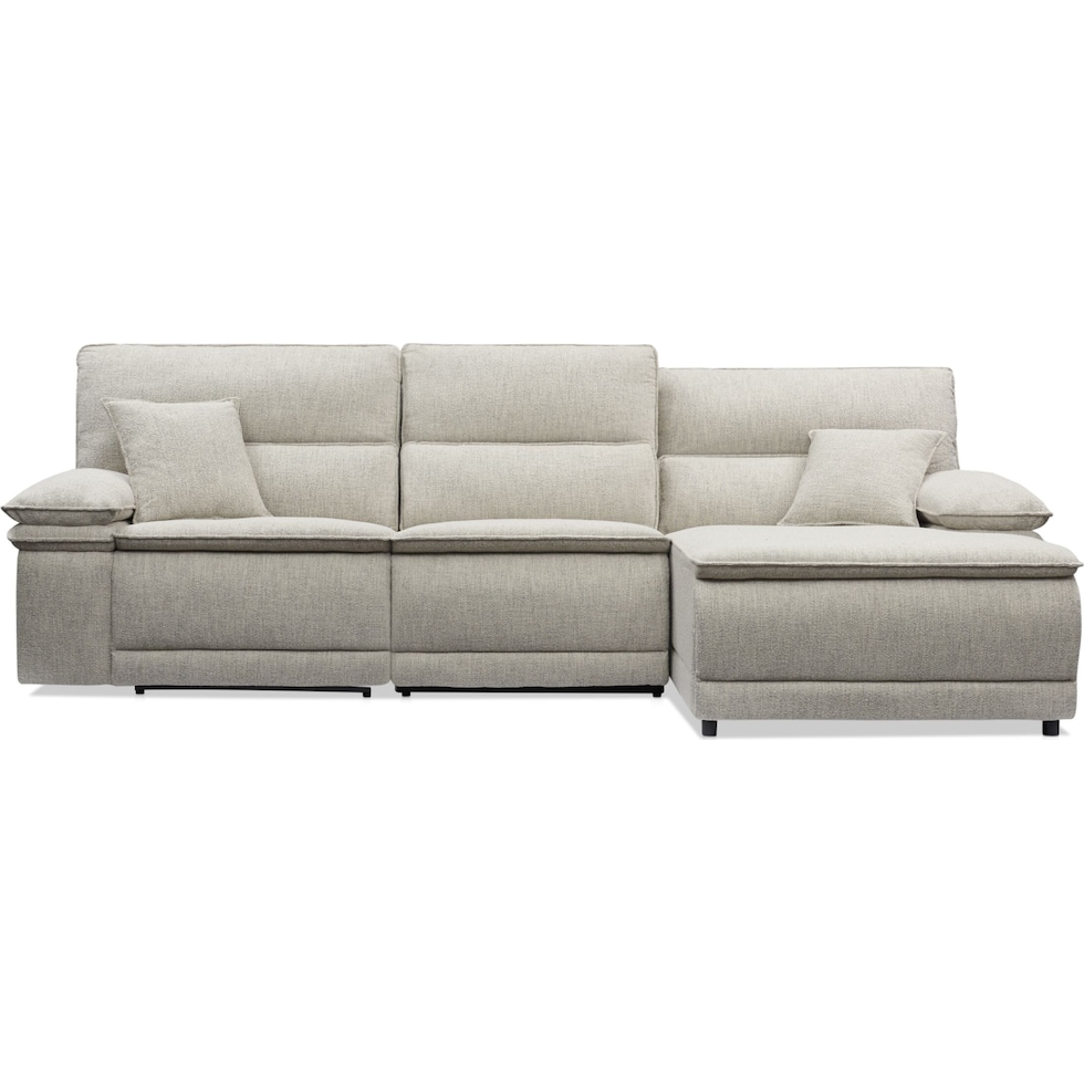 brookdale white sectional   