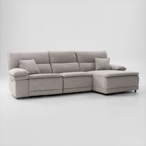 brookdale white sectional   