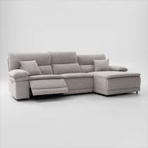 brookdale white sectional   