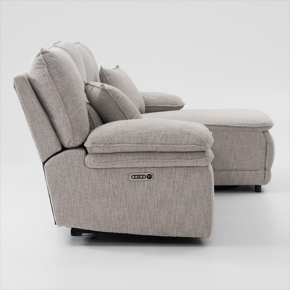 brookdale white sectional   