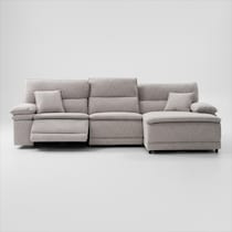 brookdale white sectional   