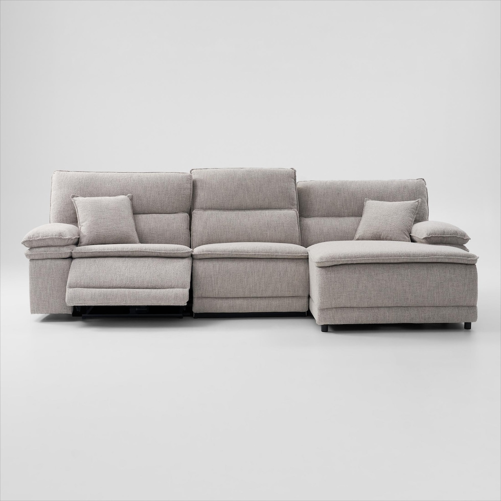 brookdale white sectional   