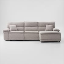 brookdale white sectional   
