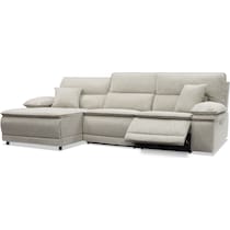 brookdale white sectional   