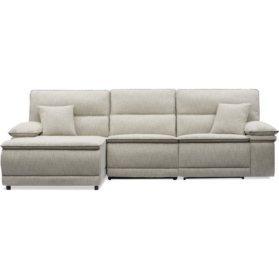 brookdale white sectional   