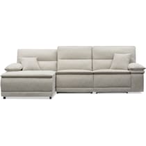 brookdale white sectional   