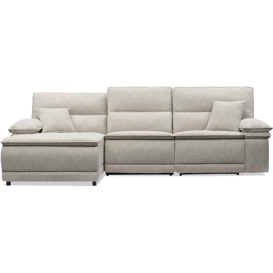 brookdale white sectional   