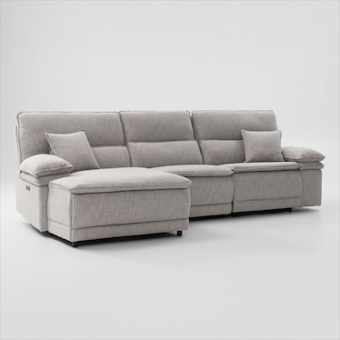 Brookdale 3-Piece Dual-Power Reclining Sectional with Chaise