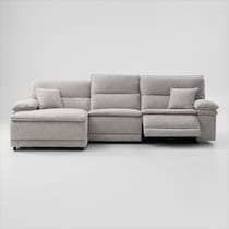 brookdale white sectional   
