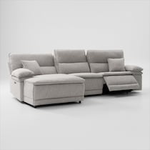 brookdale white sectional   