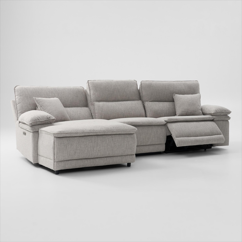 brookdale white sectional   