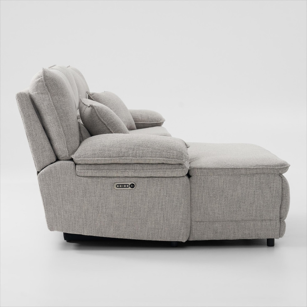 brookdale white sectional   