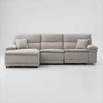 brookdale white sectional   