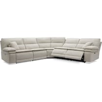 brookdale white sectional   