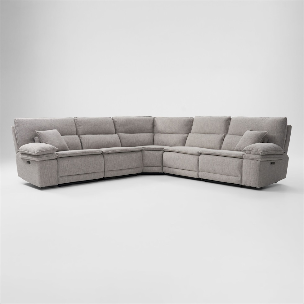 brookdale white sectional   