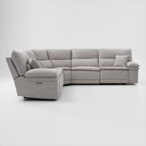 brookdale white sectional   