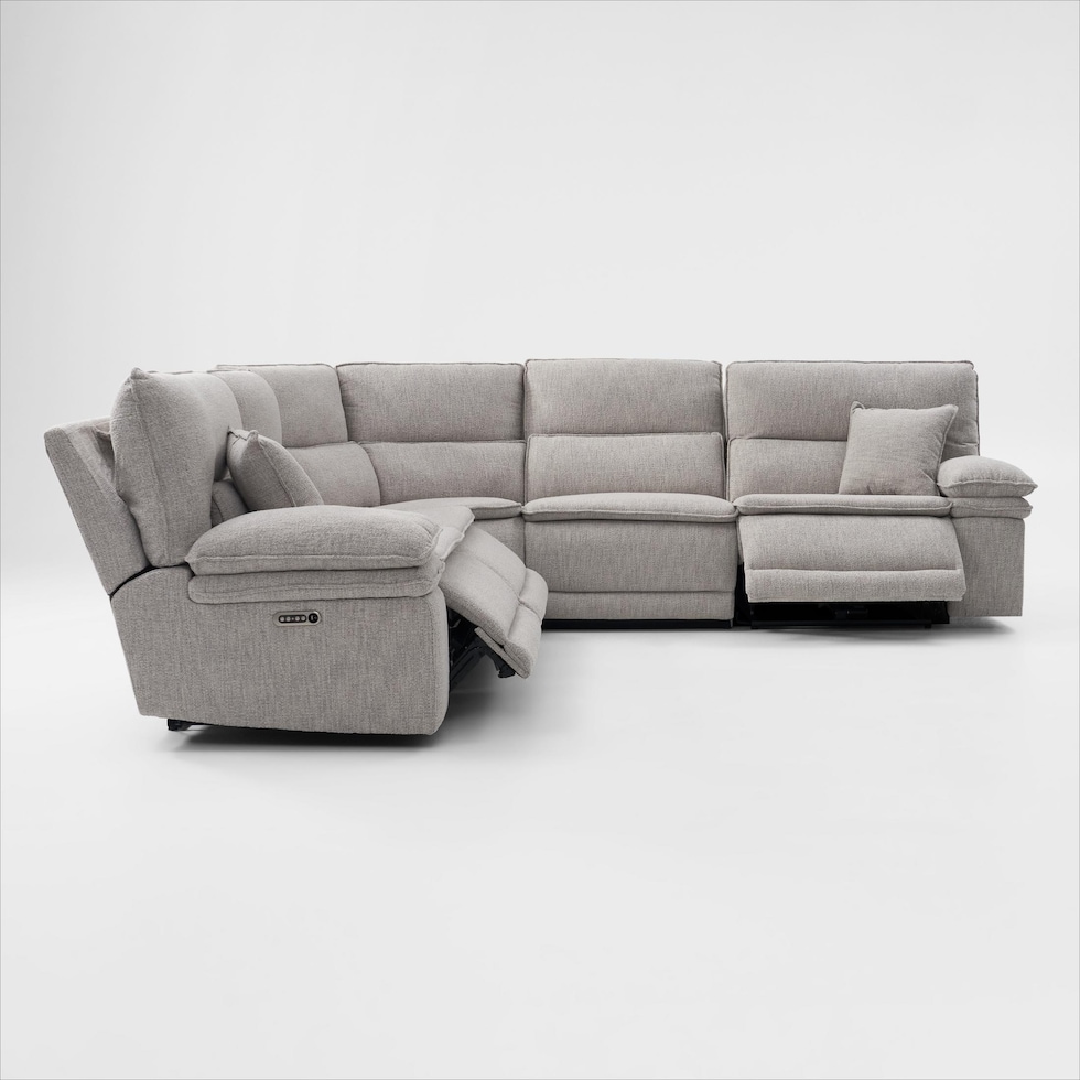 brookdale white sectional   