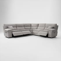 brookdale white sectional   