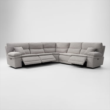 Brookdale 5-Piece Dual-Power Reclining Sectional with 3 Reclining Seats