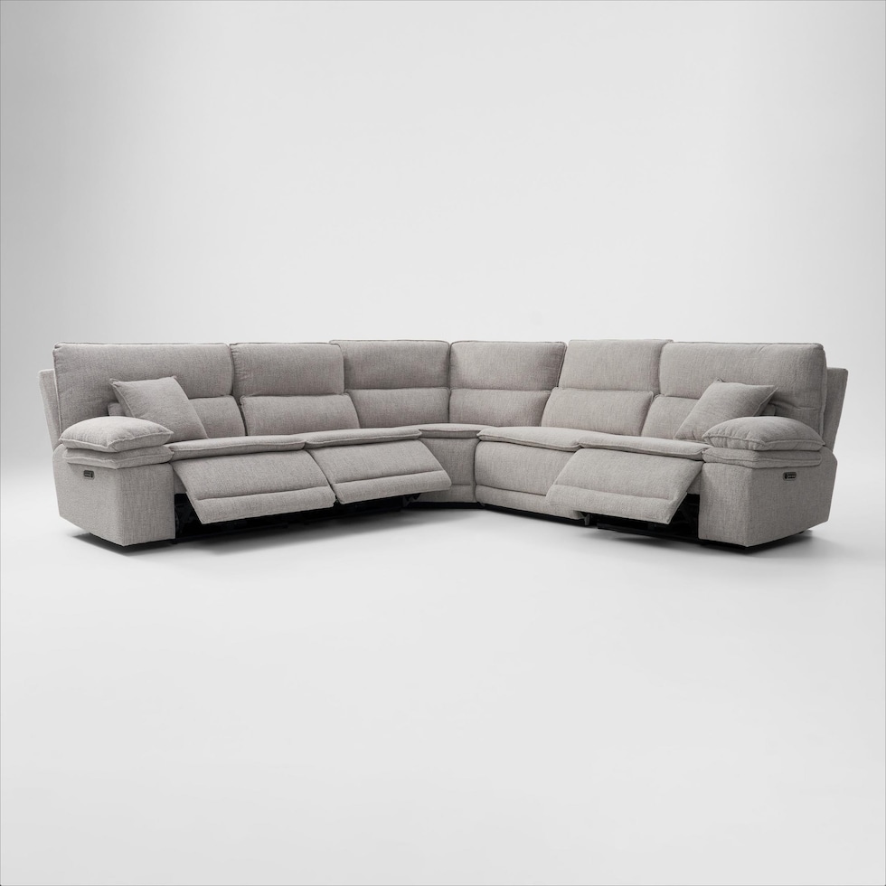 brookdale white sectional   