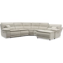 brookdale white sectional   