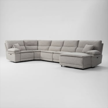 Brookdale 5-Piece Dual-Power Reclining Sectional with Chaise