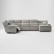 brookdale white sectional   