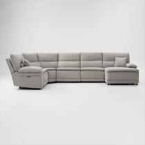brookdale white sectional   