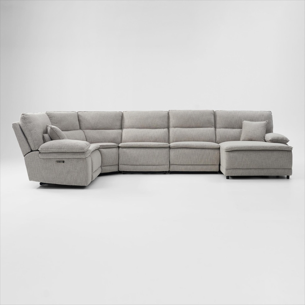 brookdale white sectional   
