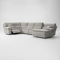 brookdale white sectional   