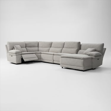 Brookdale 5-Piece Dual-Power Reclining Sectional with Chaise