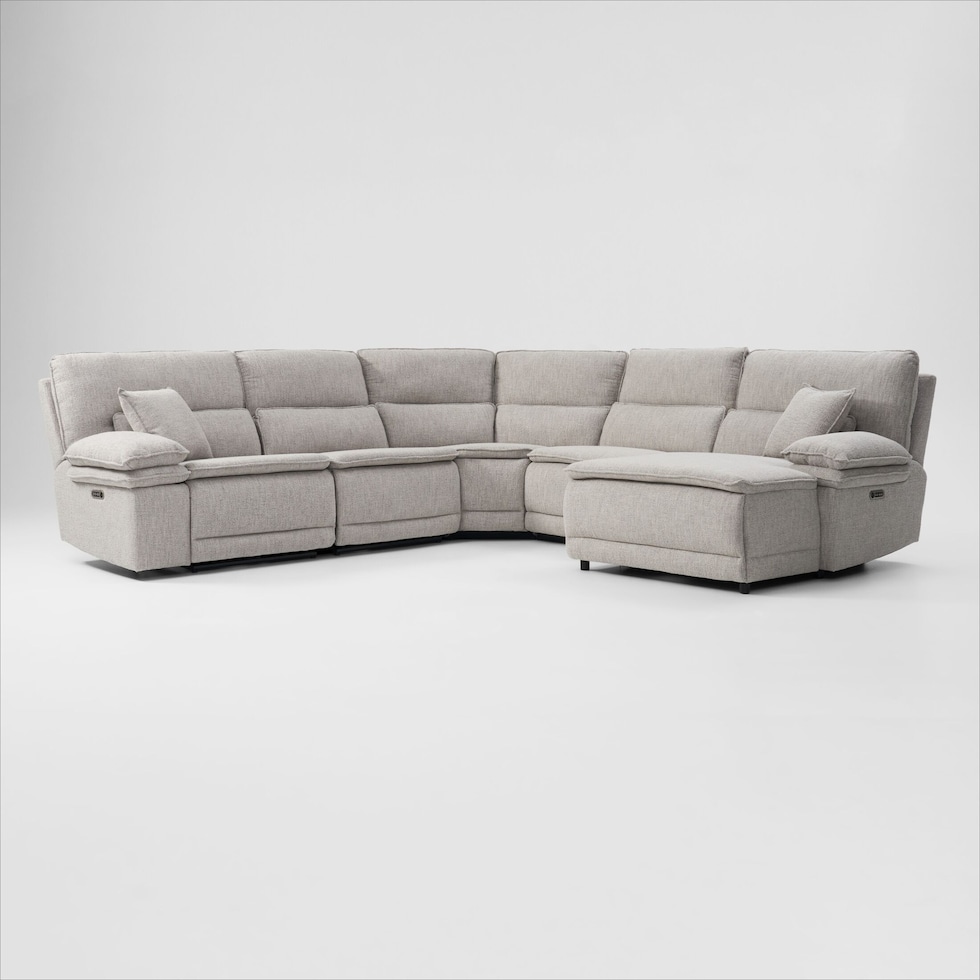 brookdale white sectional   