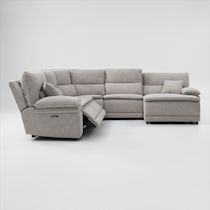 brookdale white sectional   