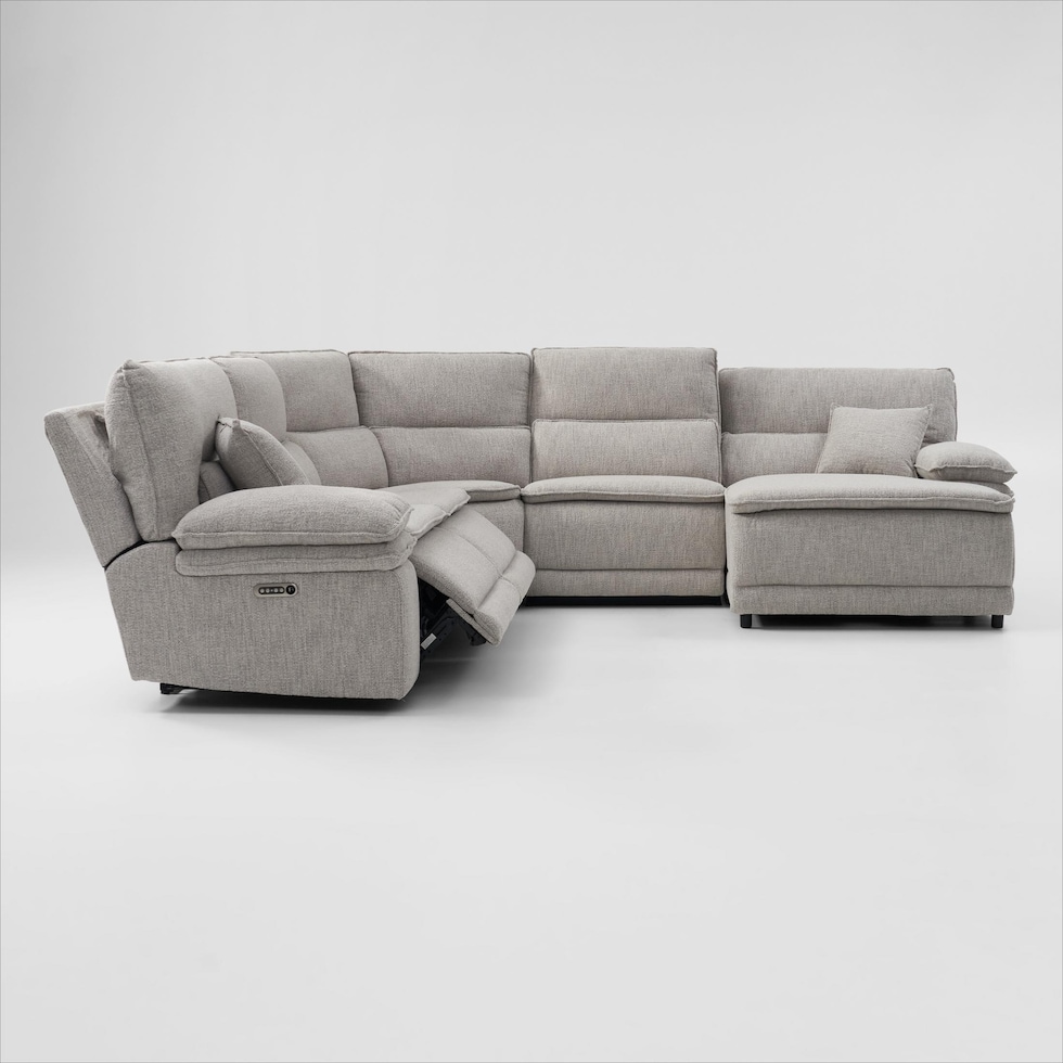 brookdale white sectional   