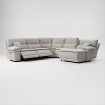 brookdale white sectional   