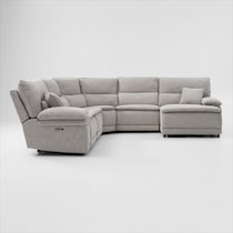 brookdale white sectional   