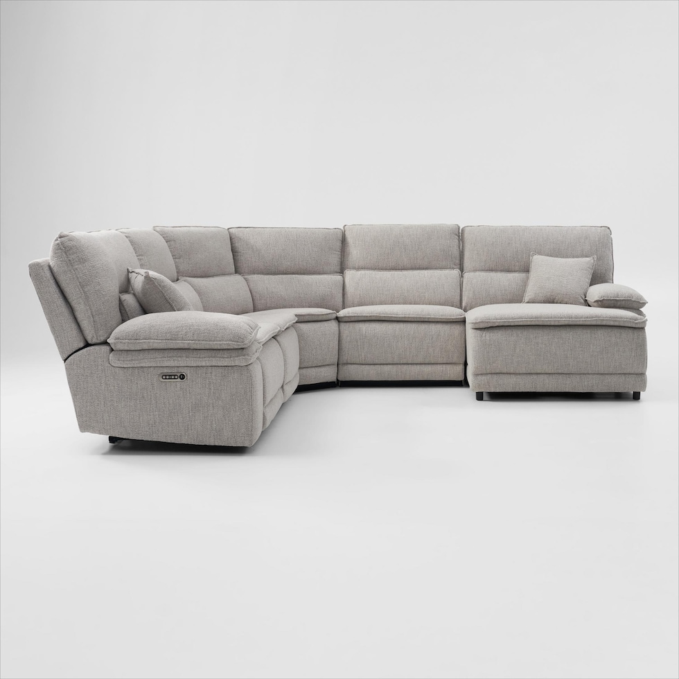 brookdale white sectional   