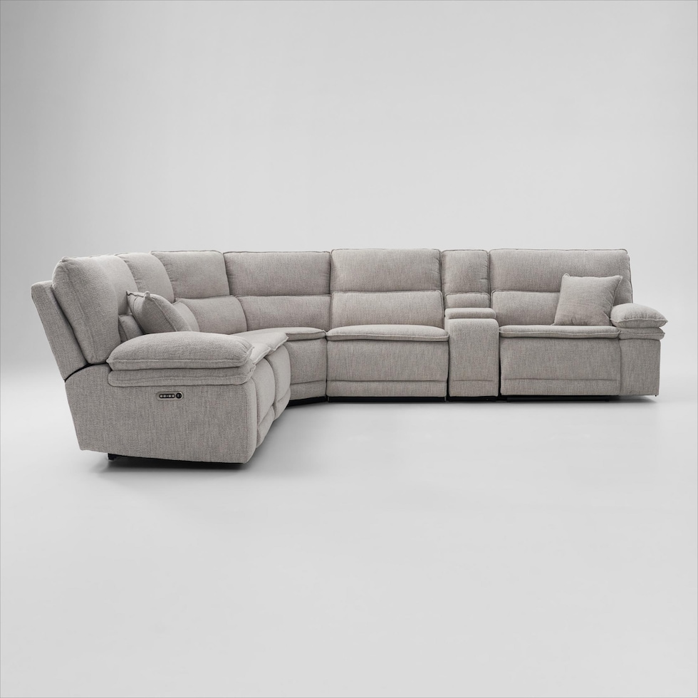 brookdale white sectional   