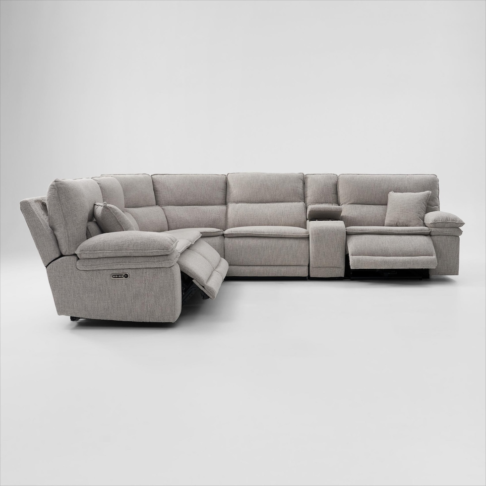 brookdale white sectional   