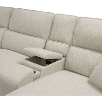 brookdale white sectional   