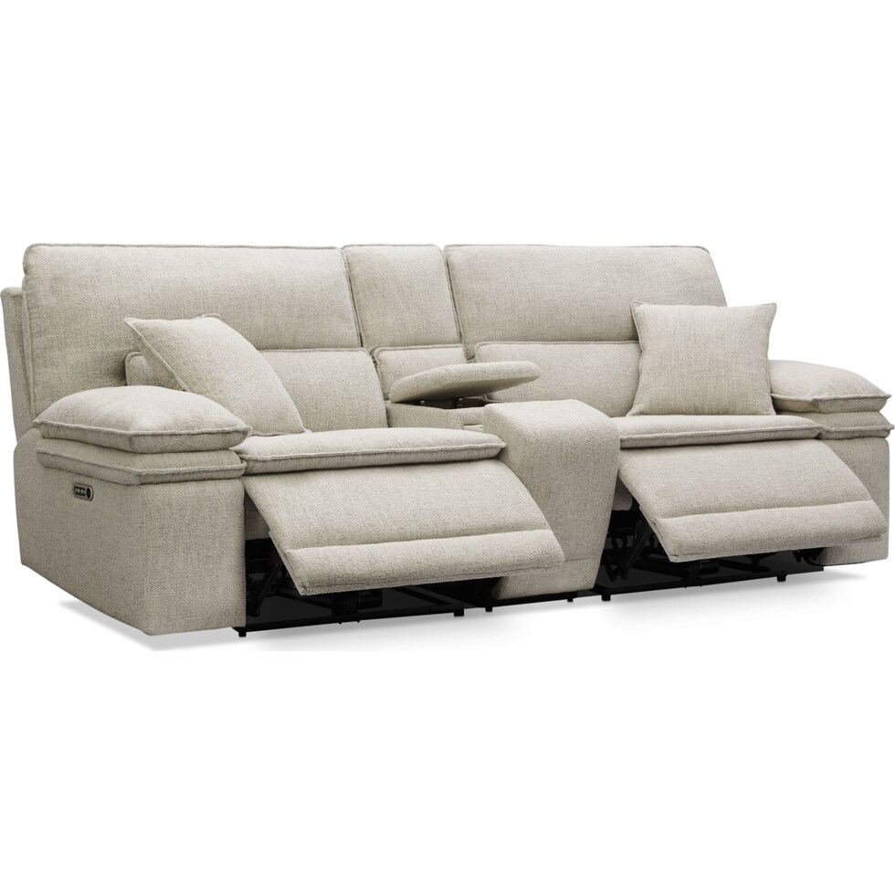 brookdale white sofa   