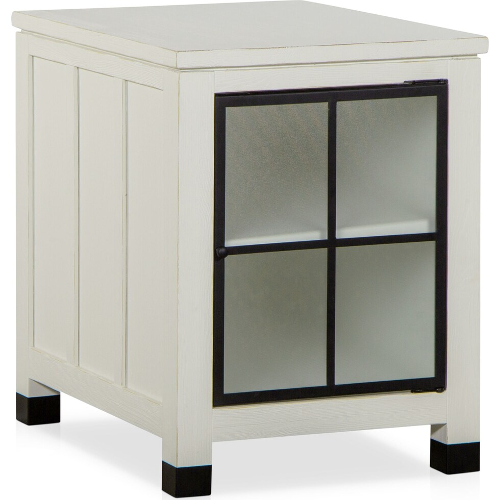 brooke harbor occasional white chairside table   