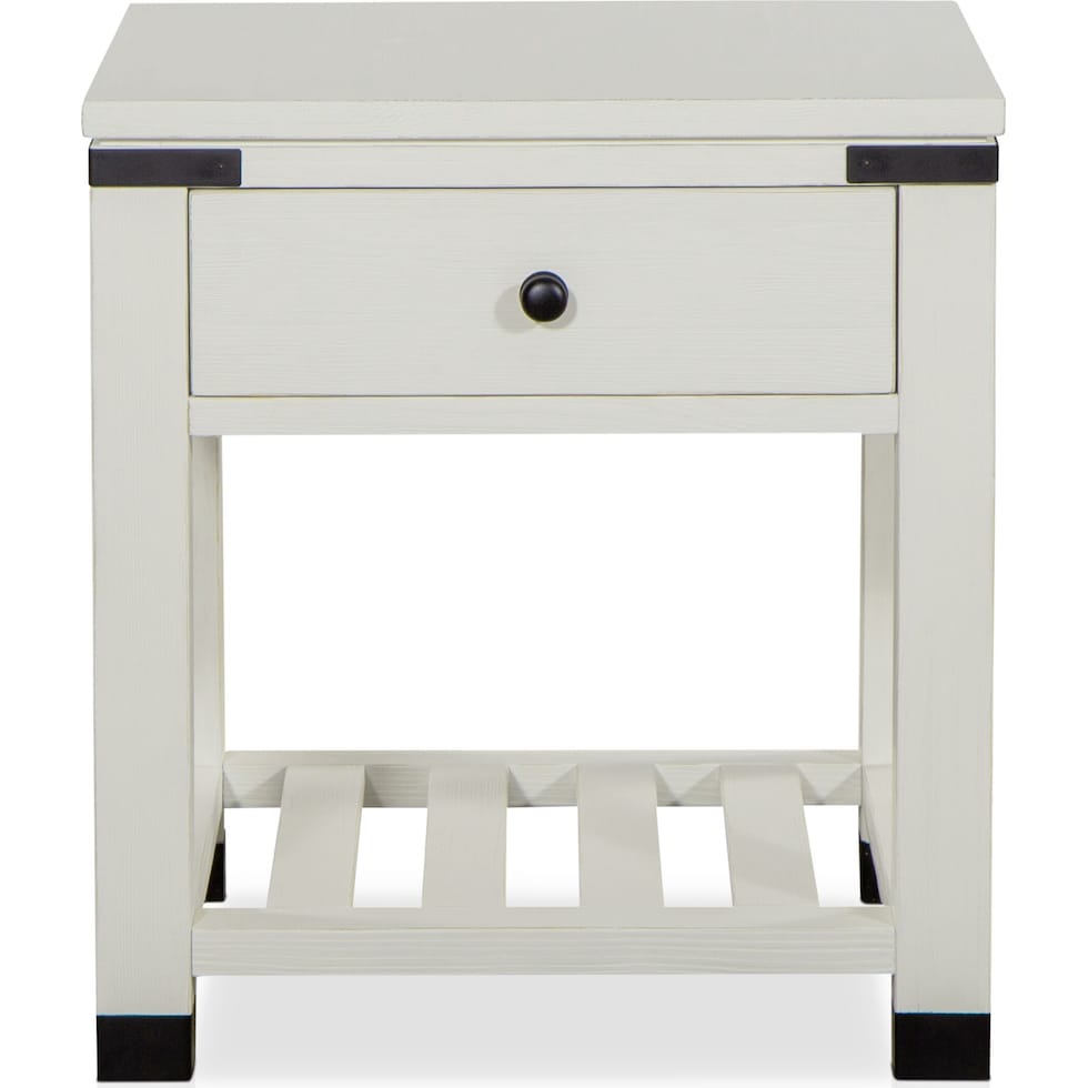 brooke harbor occasional white end table   