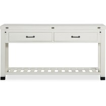 brooke harbor occasional white sofa table   