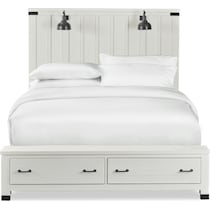 brooke harbor white king storage bed   