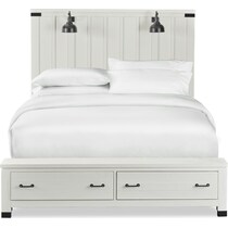 brooke harbor white queen storage bed   