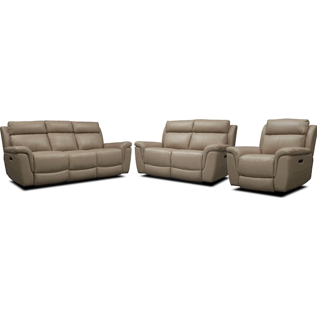 Living Room Furniture - Brooklyn Dual-Power Reclining Sofa, Loveseat, and Recliner