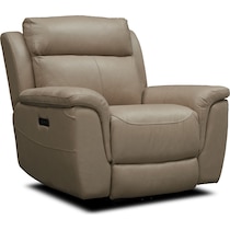 brooklyn white power recliner   