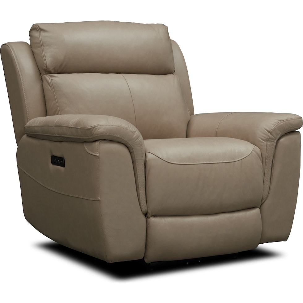 brooklyn white power recliner   